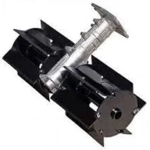 Flat Type Tiller Attachment for Brush Cutter | 26 mm Shaft | 9 Spline | Heavy Duty Soil Cultivator