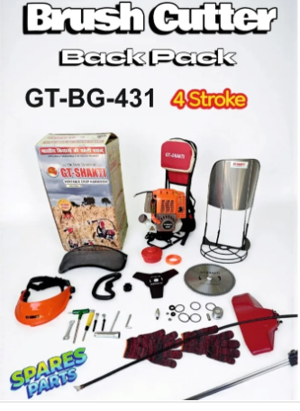 GT-Shakti GT-BG431 139F 4-Stroke Backpack Brush Cutter with Accessories - Image 2