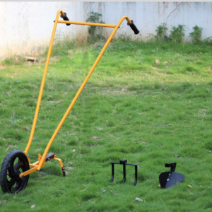 Hectare Manual Wheel Hoe with 8" Weeder, 3 Tine Cultivator & Furrow Maker | Adjustable Handle Garden Tool