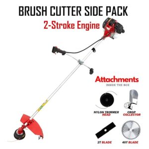 Neptune BC-520 2 Stroke 52CC Side pack Brush Cutter for Grass, Weeds & Crop Cutting