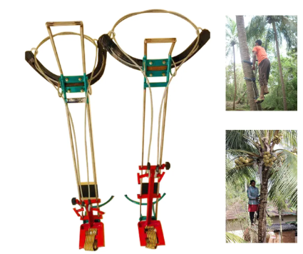 Coconut Tree Climber Machine with Safety Belt | Adjustable Manual Climbing Equipment for Palm Trees