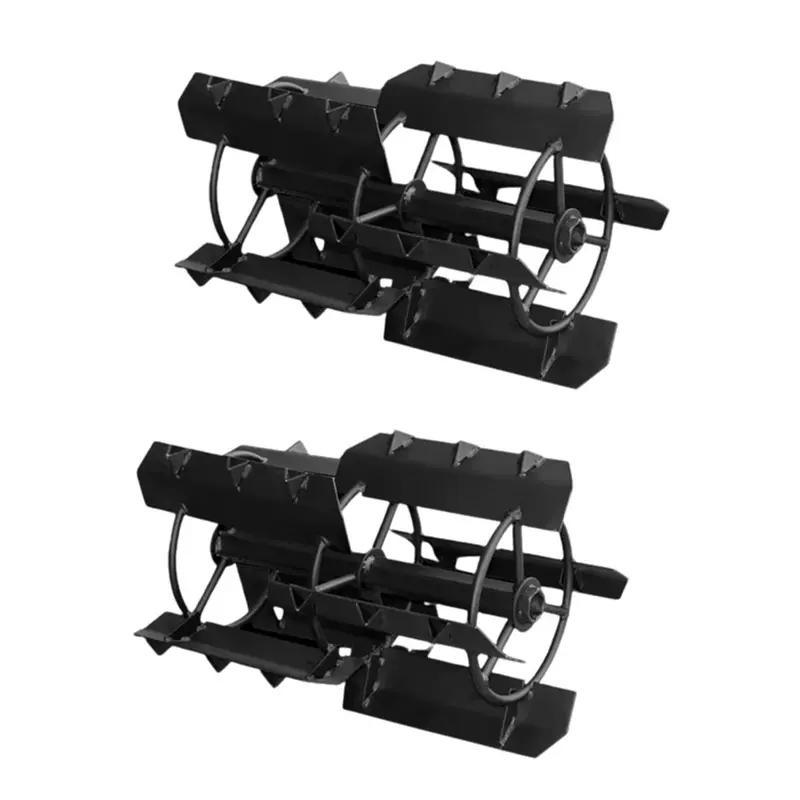18 Inch Paddy Cage Wheel (2 Pcs) for 5–9 HP Petrol Power Weeder | Heavy Duty Mild Steel